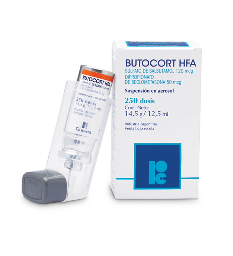 Butocort (Salbutamol 120 Mcg - Beclometasona 50 Mcg) Suspenión Inhalación Oral