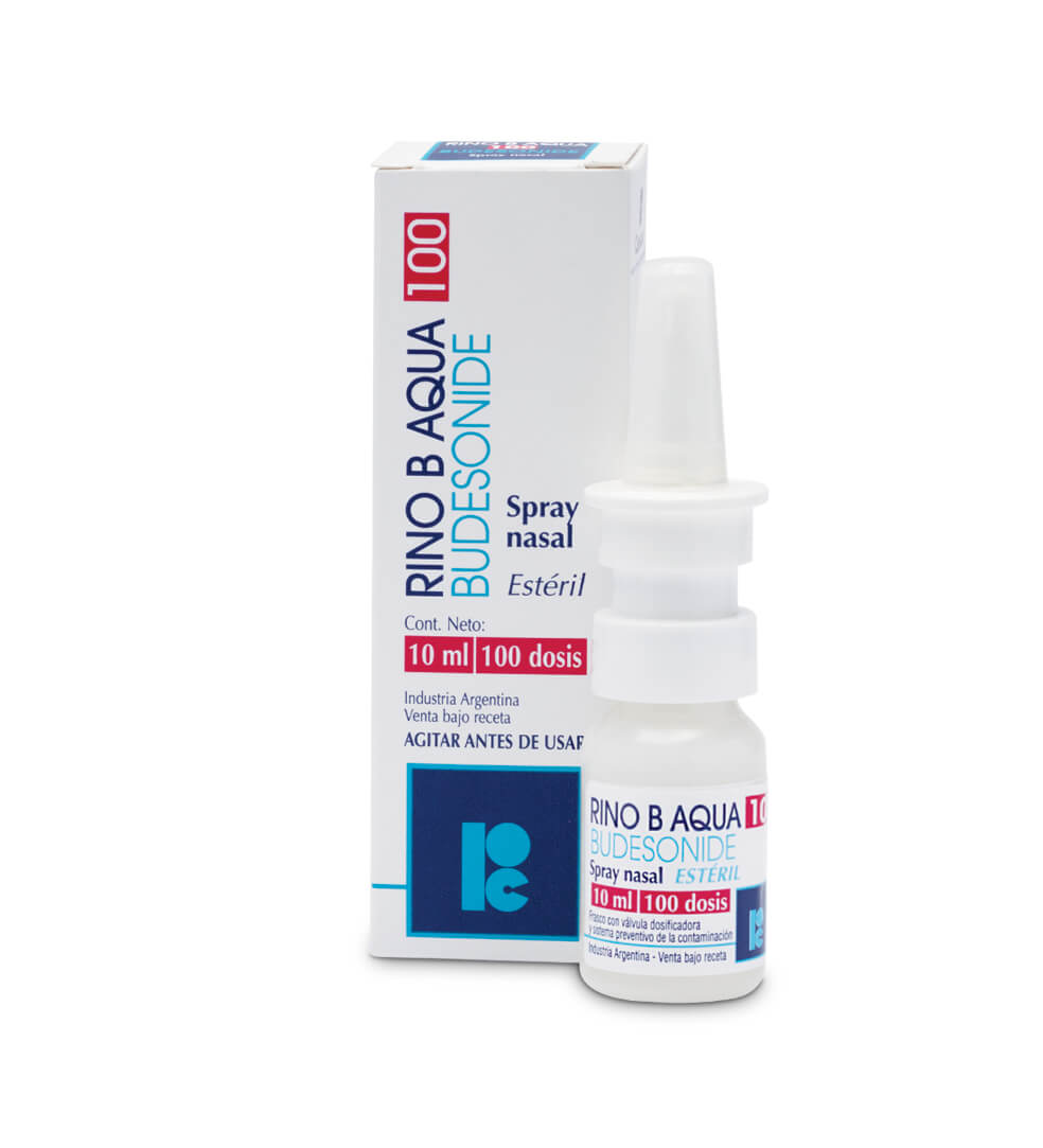 Rino B Aqua 100, 100 Dosis (Budesonida / Cloruro De Sodio) Suspensión En Spray 1 Mg/Ml