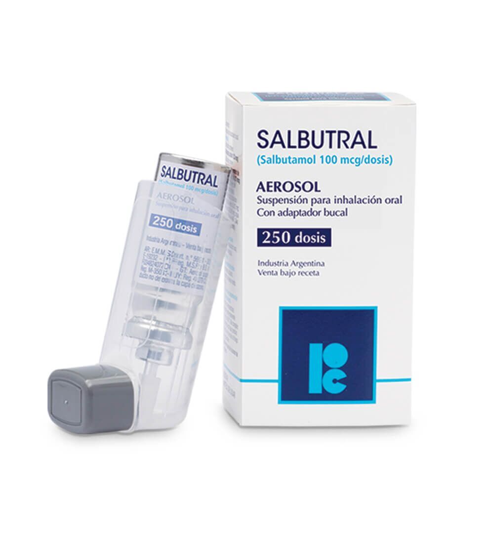 Salbutral 100 (Salbutamol) Suspensión Inhalación Oral 100 Mcg