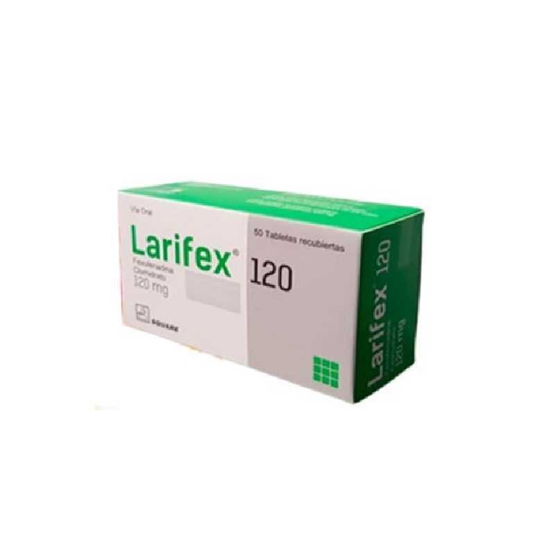 Larifex 120 mg x 50 Tabletas (Fexofenadina Clorhidrato)
