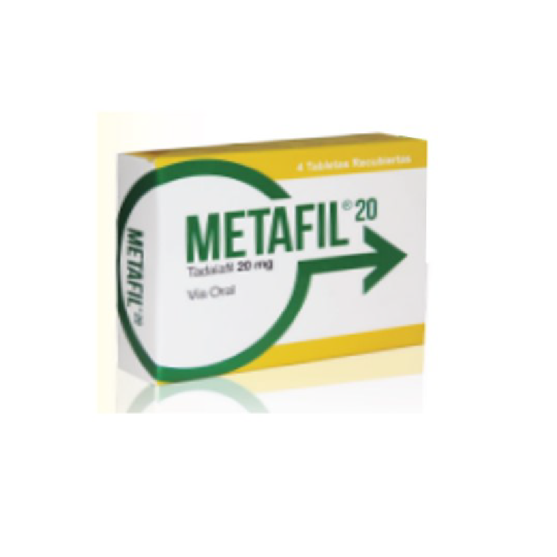 Metafil (Tadalafil) 20 mg x 4 Tabletas