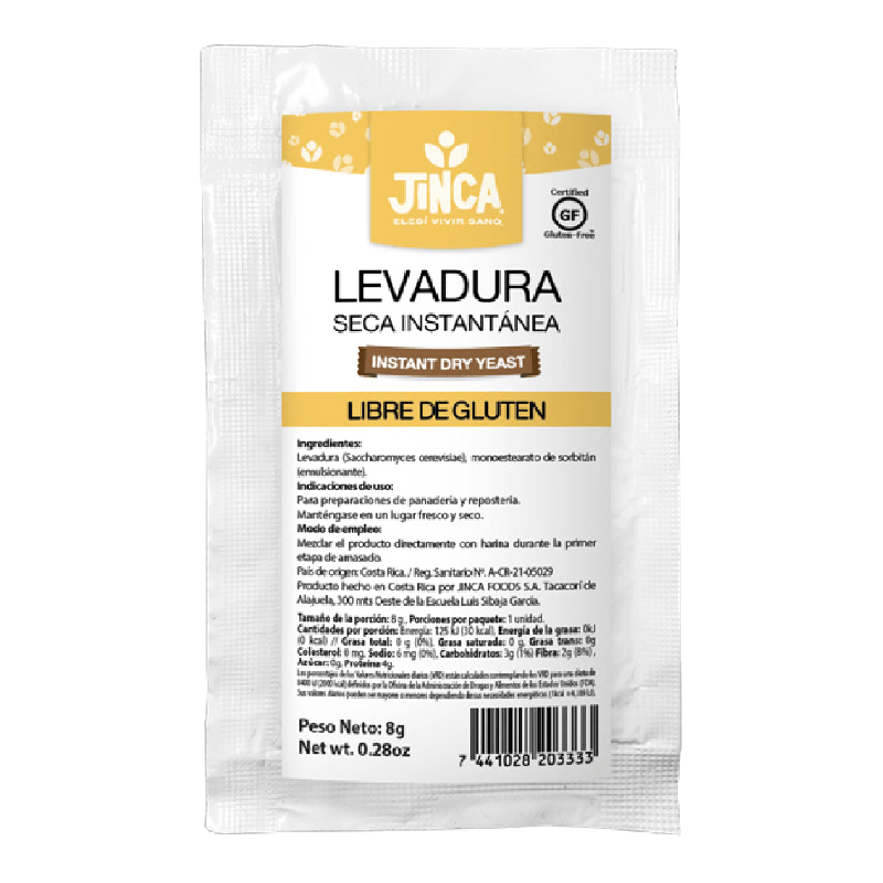 LEVADURA LIBRE DE GLUTEN UND 8 GR