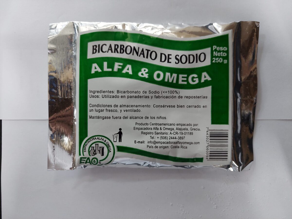 Bicarbonato de Sodio Paquete Individual de 250g
