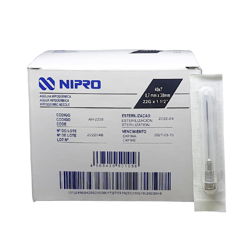 Aguja Hipodermica 22 x 1 1/2