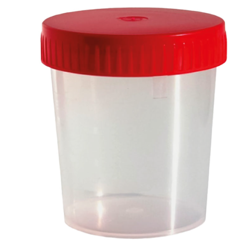 Frasco Recolector Orina 120 ML Tapa Roja