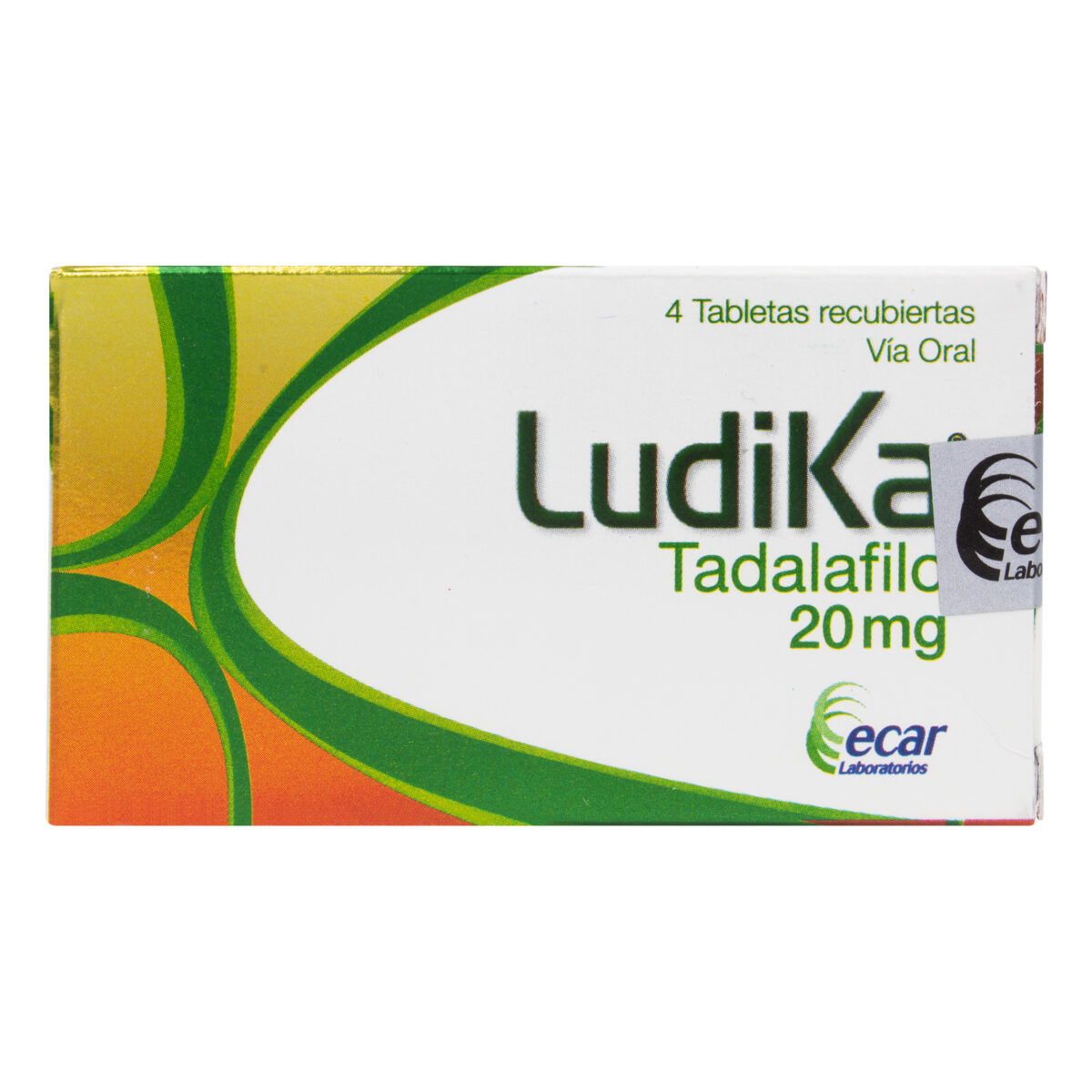 Ludika Tadalafilo 20 mg Tabletas recubiertas Caja por 4 tabletas