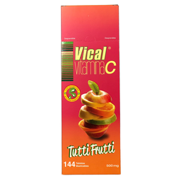 Vical Vitamina C 500 mg Tab mast Tutti Frutti Blister x 12 Caja x 144