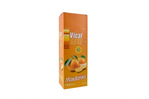Vical Vitamina C 500 mg. Tab mast Naranja Blister x 12 Caja x 144